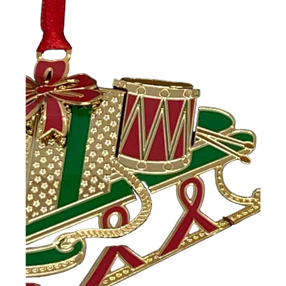 2010 Childs Sled Holiday Brass Ornament Collector’s Edition Sometimes Life Needs - Picture 6 of 12